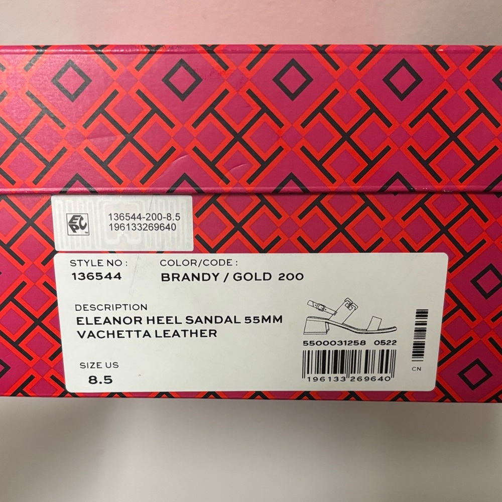 Tory Burch Women's Eleanor Heel Sandals, so comfy and stylish. Brand New. - Picture 15 of 16